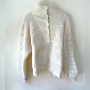 Sézane Women’s Wool Jumper Ecru- size large